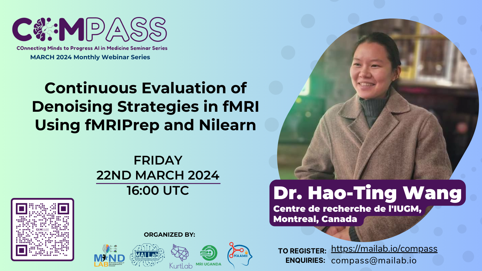 Continuous Evaluation of Denoising Strategies in fMRI Using fMRIPrep and Nilearn – Dr Hao-Ting Wang – COMPASS Mar 2024